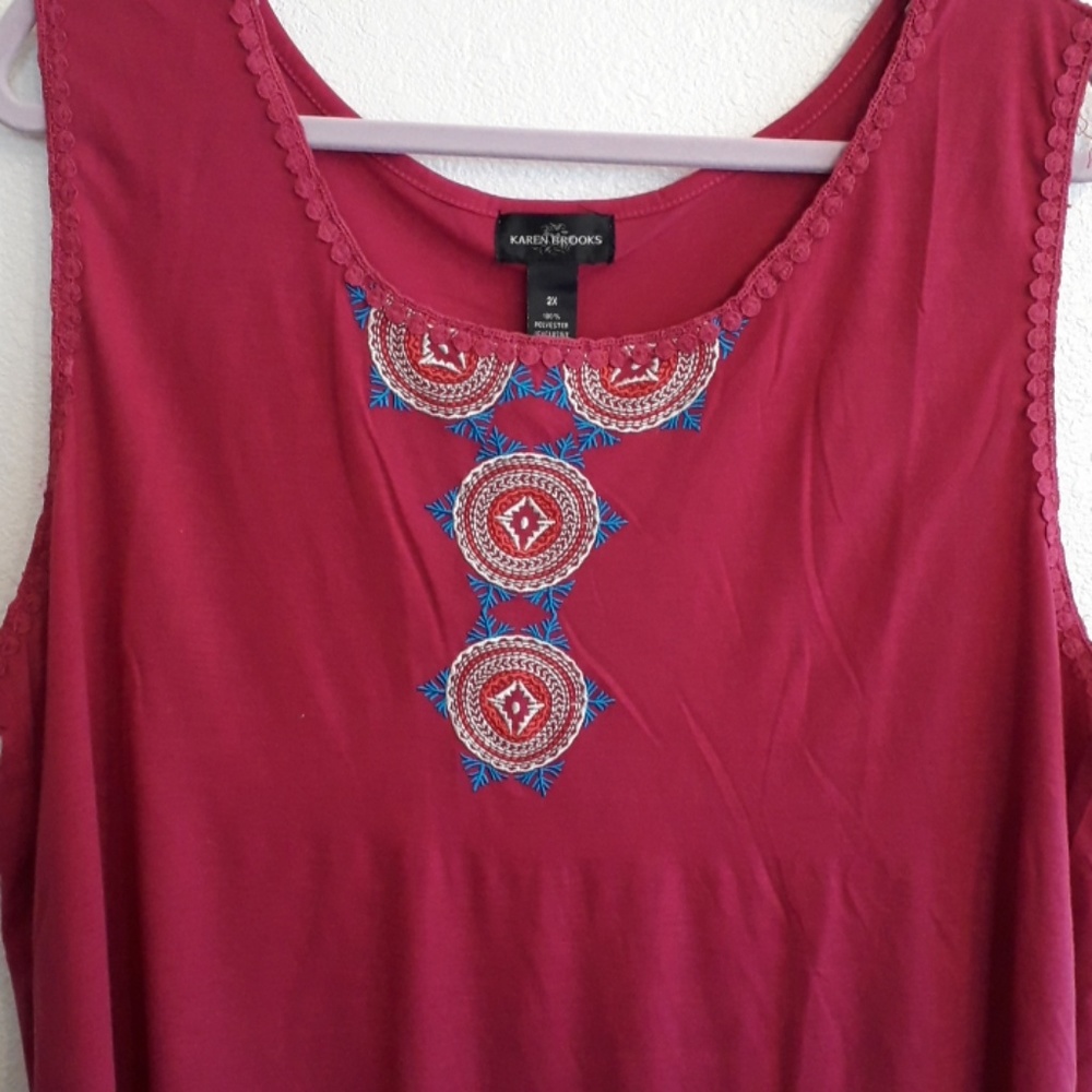 ♋Karen Brooks Plus Boho Top - Picture 3 of 8